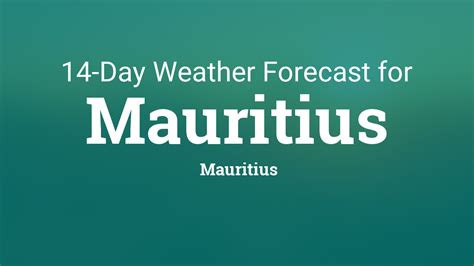 14 day weather mauritius.